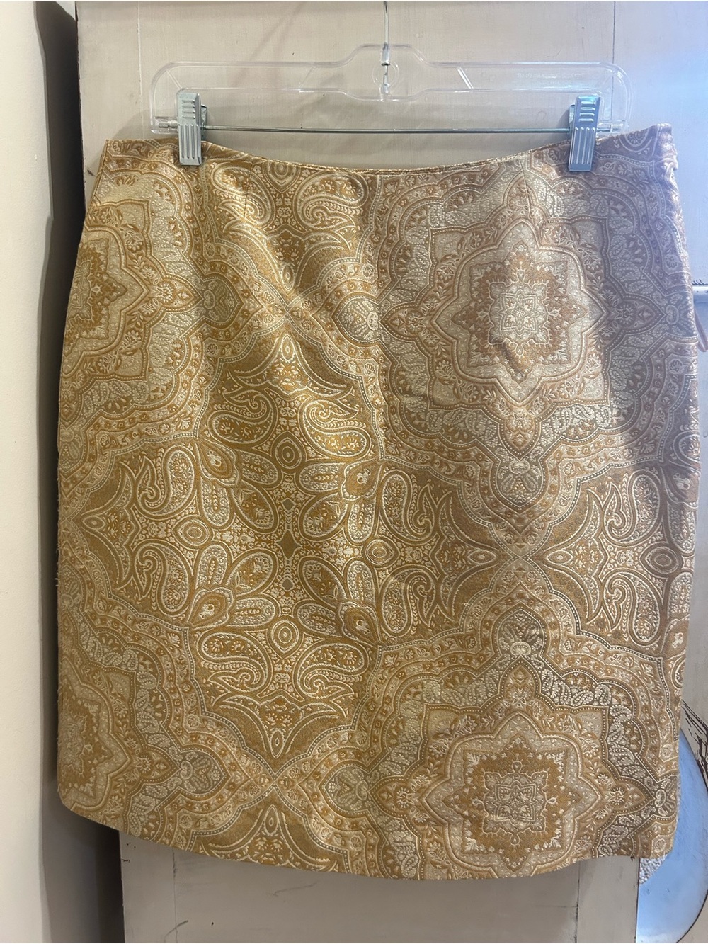 Tommy Bahama Gold Paisley Silk Mini Skirt